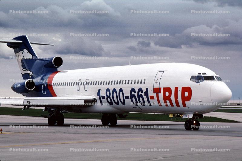 C-GMKF, Boeing 727-227(Adv), Greyhound Air, JT8D, 727-200 series