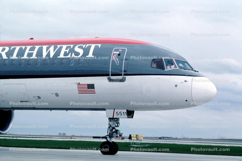 N511US, Boeing 757-251, Northwest Airlines NWA, PW2037, PW2000