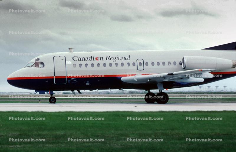 C-FOCR, Fokker F-28, Canadian Regional, Fokker, Twin Engine Jet, F-28