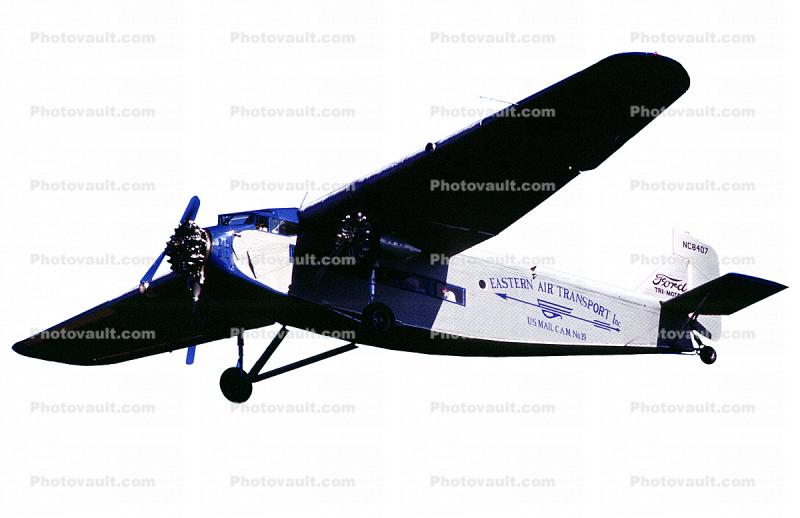 Eastern Airlines EAL, NC8407, Ford Tri-Motor 4-AT-E , photo-object, object, cut-out, cutout