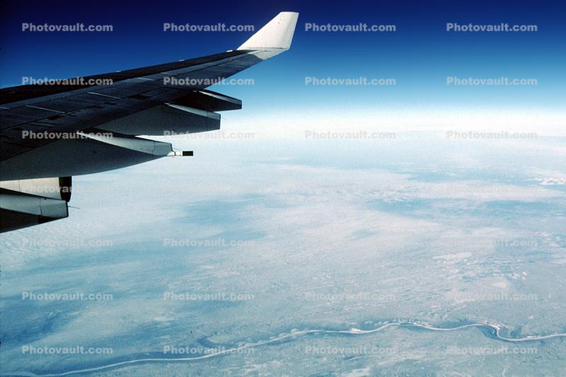 Airbus A340 Wing in Flight