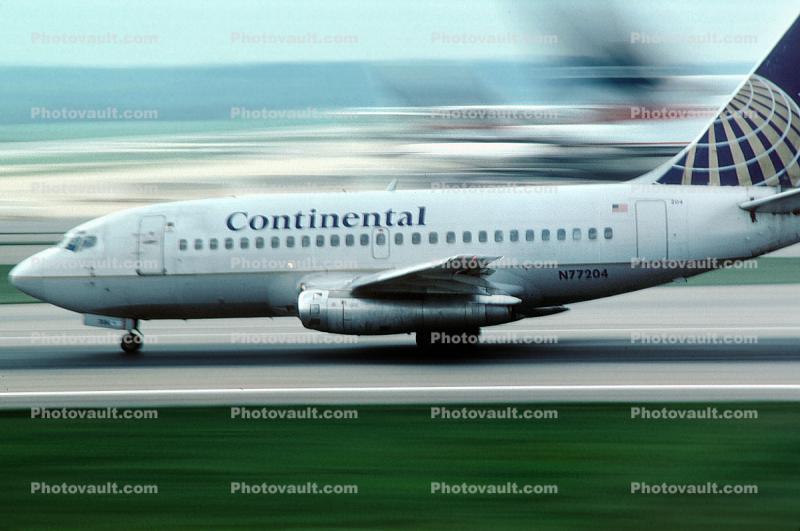 N77204, Boeing 737-130, Continental Airlines COA, 737-200 series