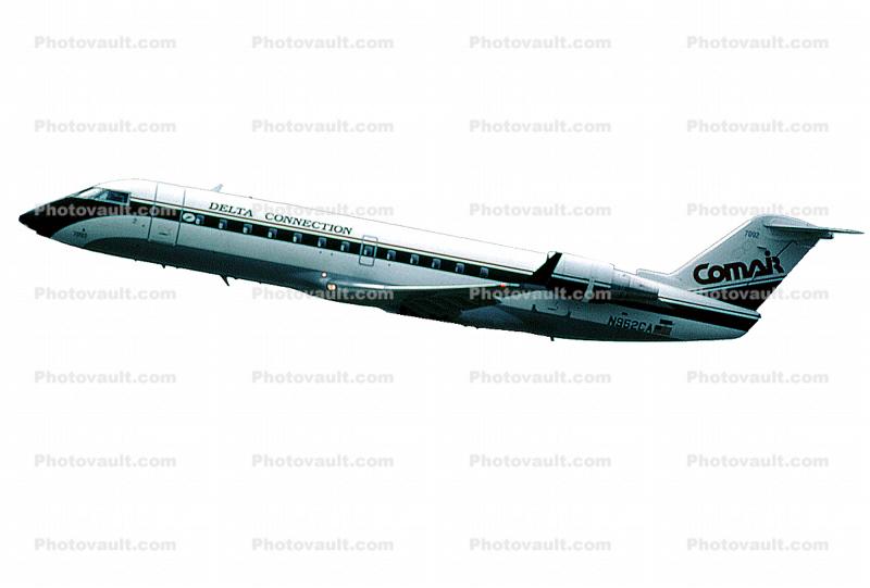 N952CA, Bombardier-Canadair Regional Jet CRJ-100ER, CF34-3A1, CF34, photo-object, object, cut-out, cutout