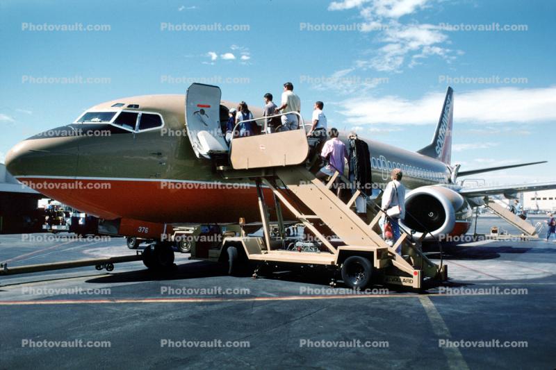Boeing 737, Southwest Airlines SWA, CFM-56 Jet Engine, Wollard Ramp Stairs