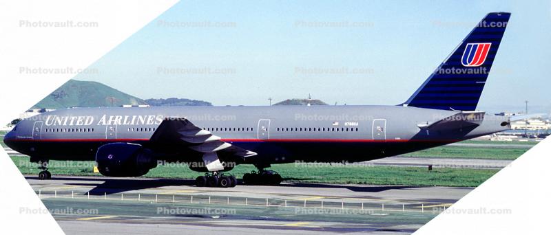 N788UA, Boeing 777-222ER, United Airlines UAL, San Francisco International Airport (SFO), PW4090