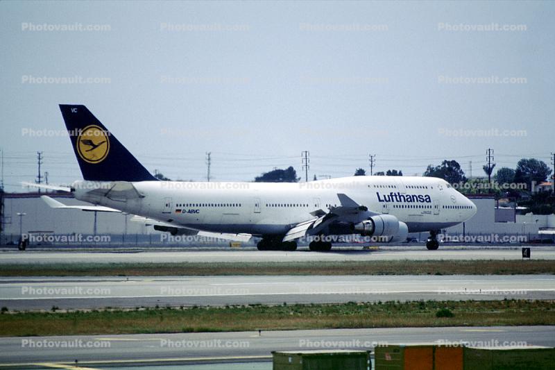 D-ABVC, Boeing 747-430, Lufthansa, 747-400 series, LAX, CF6, CF6-80C2B1F