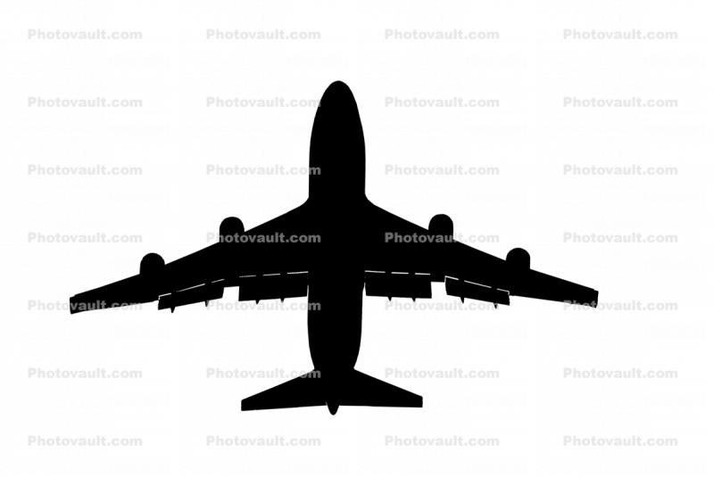 Boeing 747 silhouette, logo, shape, Planform