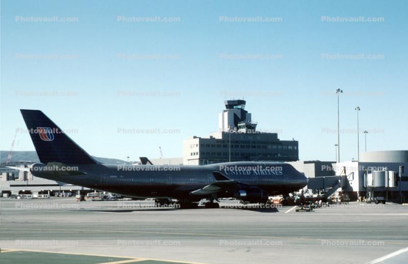 N196UA, Boeing 747-422, PW4056, PW4000, 747-400 series