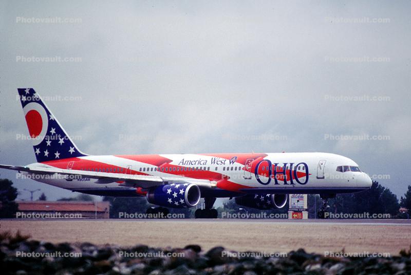 N905AW, "City of Columbus" Ohio, America West Airlines AWE, Boeing 757-2S7,  RB211-535 E4, RB211