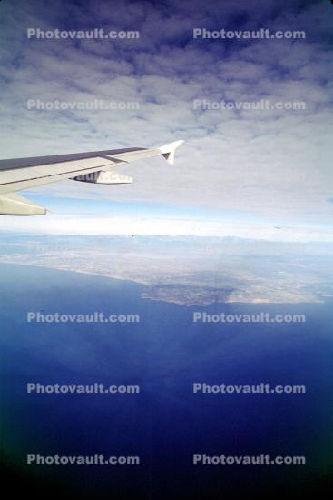 Trailing Edge Right Wing over Southern California, Lone Wing in Flight