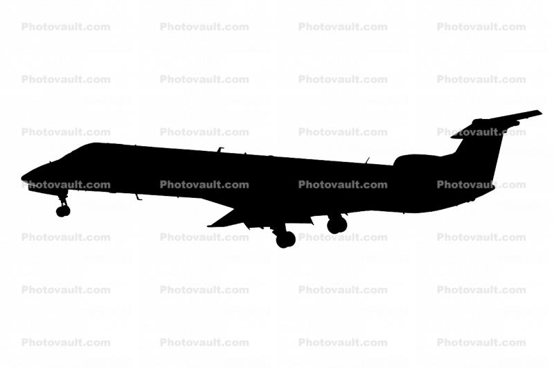 Embraer EMB-145EP silhouette, logo, shape, EMB-145