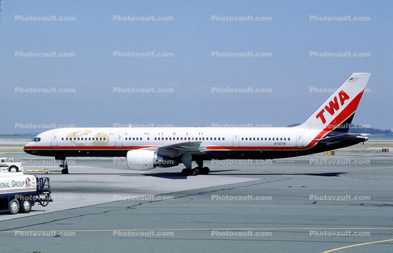 N710TW, Trans World Airlines TWA, Boeing 757-2Q8, PW2037, PW2000, (SFO), May 1999