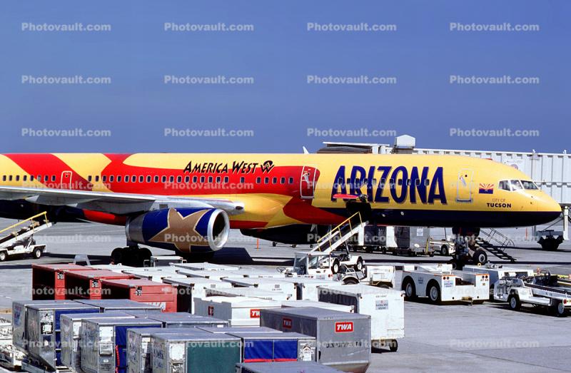 N901AW, Arizona, Boeing 757-2S7, America West Airlines AWE, "City of Tucson", 757-200 series, RB.211