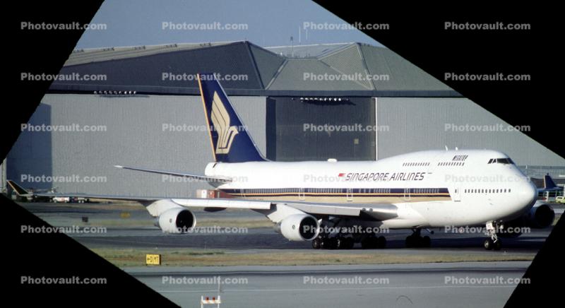 9V-SPE, Boeing 747-412, Singapore Airlines SIA, (SFO), 747-400 series