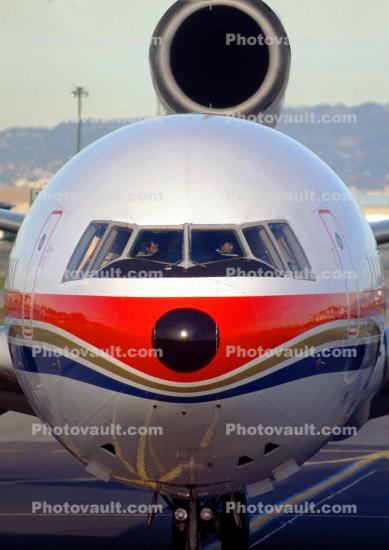 B-2174, China Eastern Airlines CES, (SFO), CF6-80C2D1F, head-on, CF6