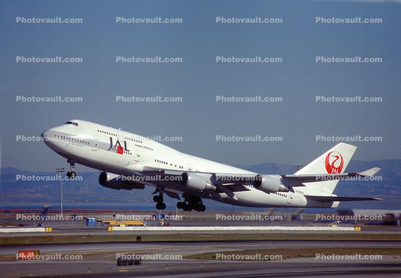 JA8906, Boeing 747-446BCF, (SFO), Japan Airlines JAL, 747-400 series, CF6