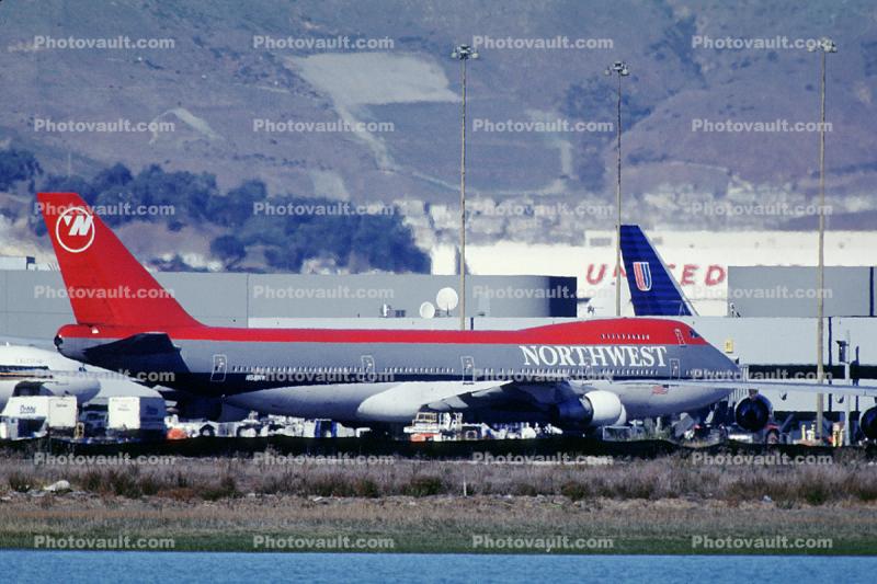 N541NW, Boeing 747, San Francisco International Airport (SFO), Northwest Airlines NWA