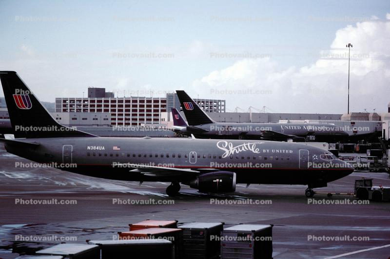 N384UA, Boeing 737-322, Shuttle by United, 737-300 series,, CFM56-3C1, CFM56