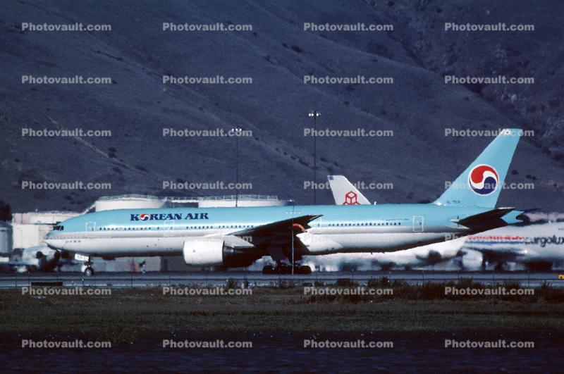 HL7531, Boeing 777-2B5ER, Korean Air KAL, (SFO), PW4090, PW4000