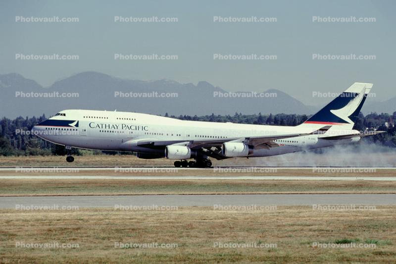 B-HOV, Boeing 747-467, Cathay Pacific, Vancouver International Airport, 747-400 series, RB211-524G, RB211