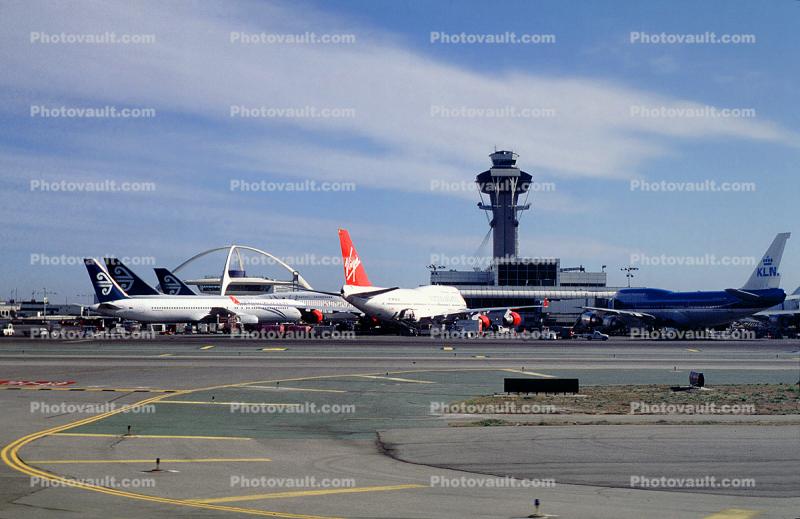 Boeing 747, Air New Zealand ANZ, Los Angeles International Airport, LAX, International Terminal