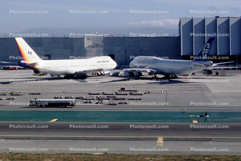 Boeing 747, Air New Zealand ANZ, Fiji Air Pacific
