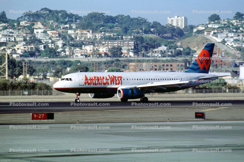 Airbus A320 series, San Diego International Airport, America West Airlines AWE