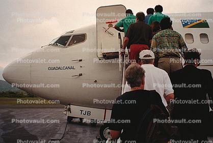 VH-TJB, Solomon Airlines, Boeing 737-376, 737-300 series, Guadalcanal, CFM56-3C1, CFM56