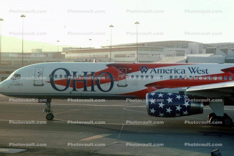 N905AW, "City of Columbus" Ohio, America West Airlines AWE, Boeing 757-2S7, RB211-535 E4, RB211