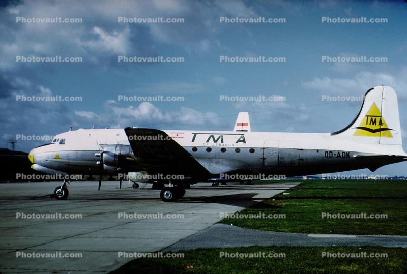 OD-ADK, TMA of Lebanon, Douglas DC-4-1009, 1950s