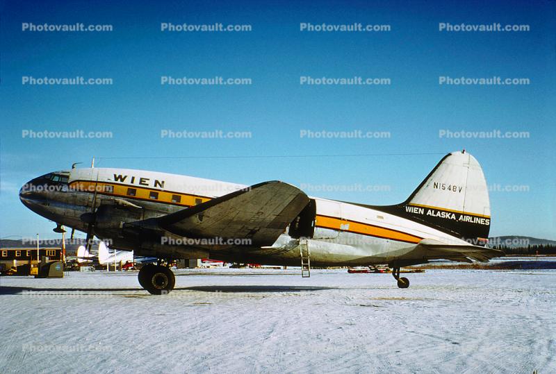 N1548V, Wien Alaska Airlines, Curtiss C-46A-55-CK Commando, R-2800