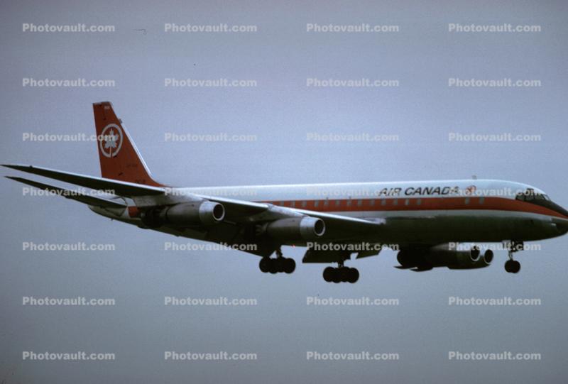 CF-TJE, Landing, Airborne, Douglas DC-8, Air Canada ACA