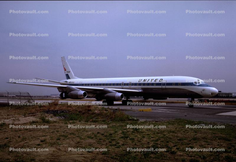 N8025U, United Airlines UAL, Douglas DC-8-21