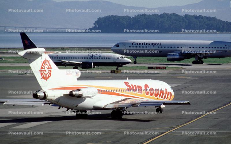 N296SC, Boeing 727-224A, (SFO), Sun Country Airlines, JT8D, 727-200 series