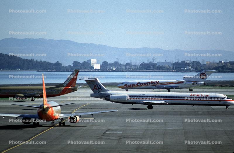American Airlines AAL, Boeing 727, San Francisco International Airport (SFO)
