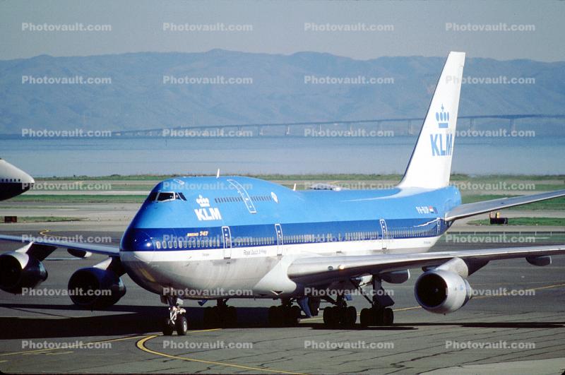 PH-BUP, Boeing 747, CF6-50E2, CF6, (SFO), KLM Airlines