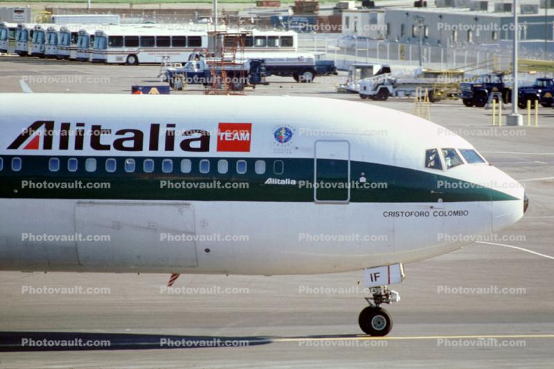 I-DEIF, Boeing 767-33AER, (SFO), Alitalia Airlines, CF6-80C2B6F, CF6, Cristoforo Columbo, 767-300 series