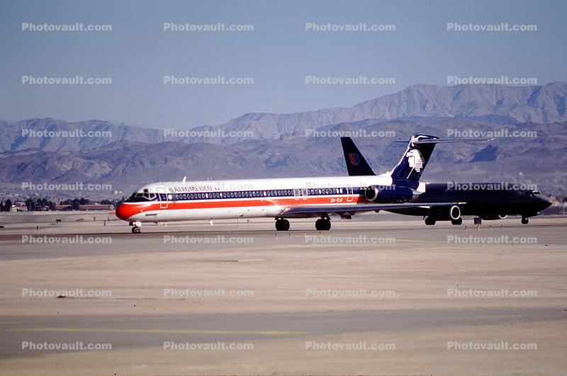 XA-TLH, McDonnell Douglas MD-83, Aeromexico, JT8D, McCarran International Airport, JT8D-219