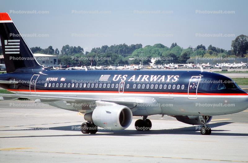 N730US, Airbus A319-112, US Airways AWE, A319 series, CFM56-5B6/P, CFM56, Santa Ana International Airport