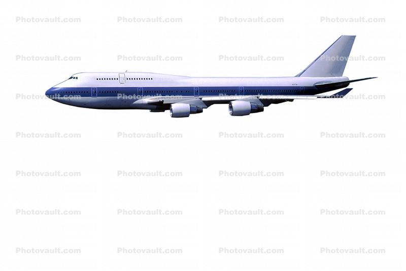 Boeing 747, photo-object, object, cut-out, cutout