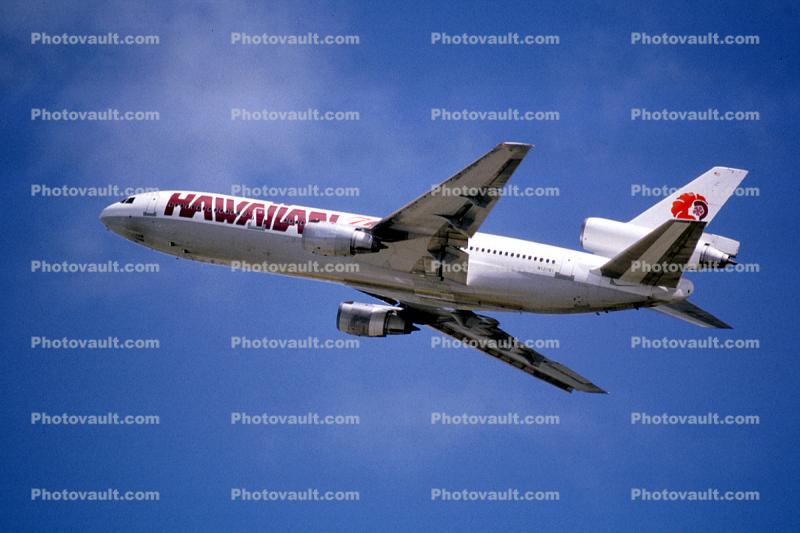 N12061, Hawaiian Air HAL, Douglas DC-10-30, San Francisco International Airport (SFO), CF6-50C2V, CF6