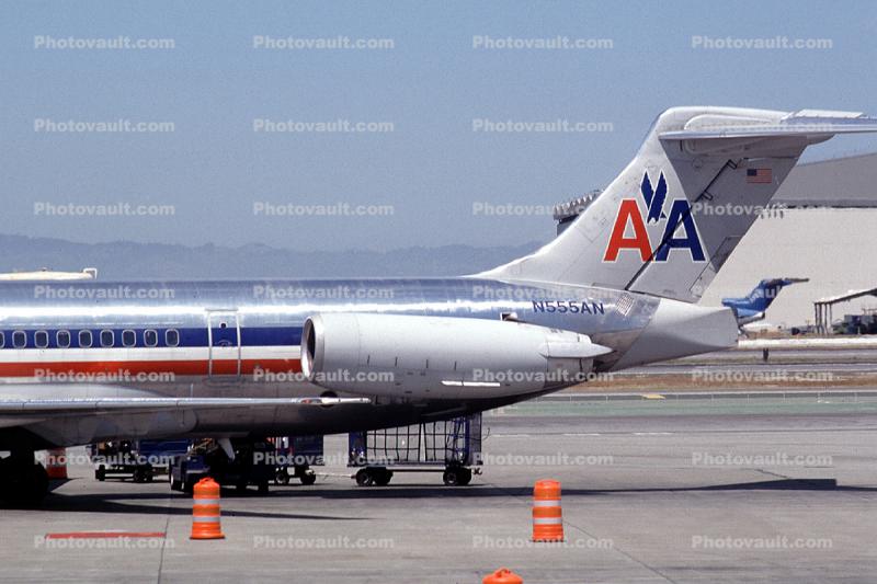 N555AN, JT8D-217C Jet Engine, Fanjet, JT8D, American Airlines AAL