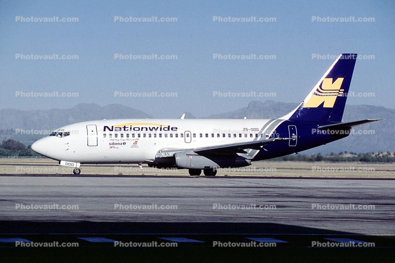 ZS-OOO, Nationwide Airlines, Boeing 737-200, Cape Town, South Africa