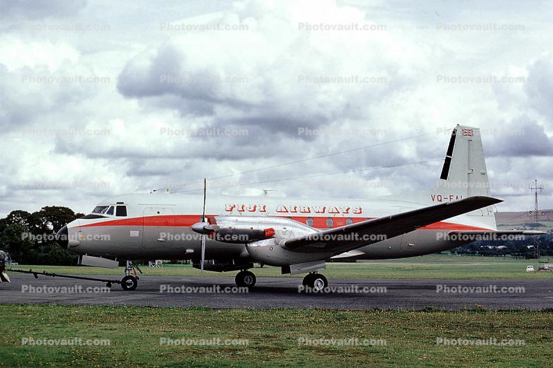 VQ-FAL, Fiji Airways, Hawker Siddeley 748-232 Sr2, Woodford Aerodrome, Manchester, England