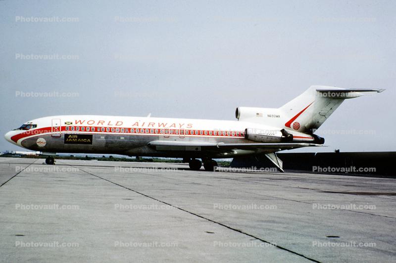 N693WA, Boeing 727-173C, World Airways WOA, Air Jamaica, Airstair, 727-100 series