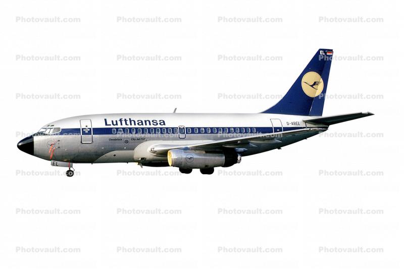 D-ABEL, Boeing 737-130, Lufthansa, JT8D, 737-100 series, photo-object, object, cut-out, cutout