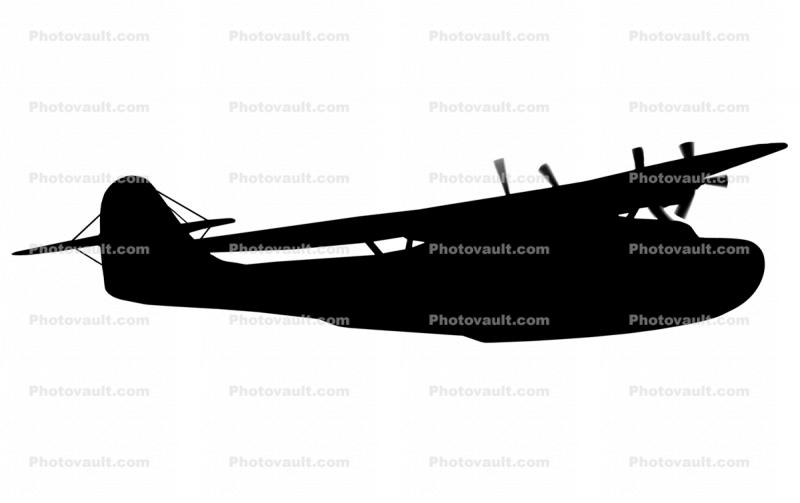 Martin M-130 China Clipper silhouette, logo, shape