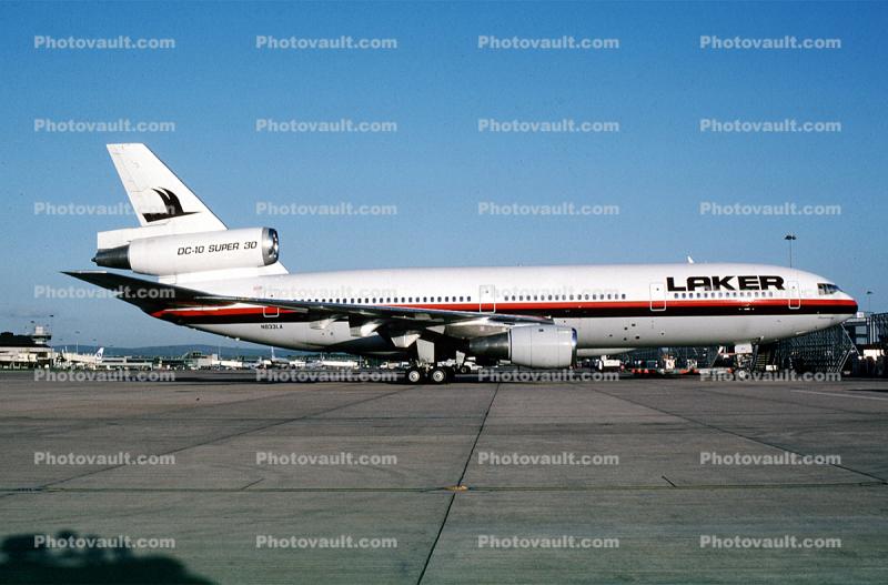 N833LA, Douglas DC-10-30, Laker Airways, CF6-50C2, CF6