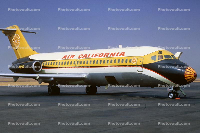 N8961, Air California ACL, Douglas DC-9-14, Black Nose, JT8D-7B s3, JT8D