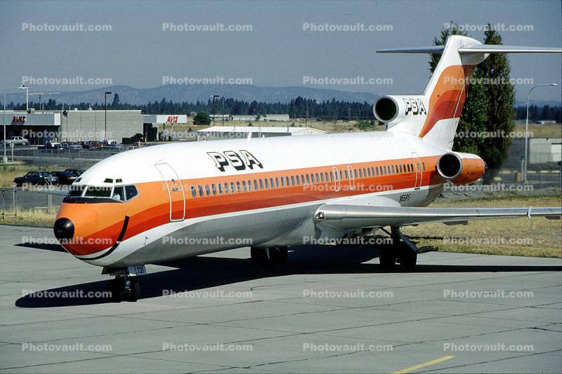 N551PS, PSA Pacific Southwest Airlines, Boeing 727-214A, 727-200 series